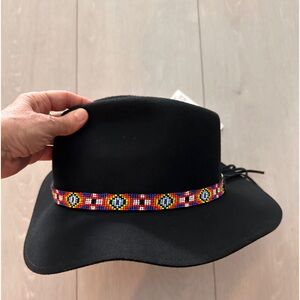NEW Conner Hats ORGANIC Freedom Boho Beaded Wool Hat